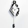Wall clock, series: pendulum, smooth move, 34 x 64 cm