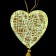 Decorative suspension "Heart", with backlight, 10.5 × 67 cm, gold
