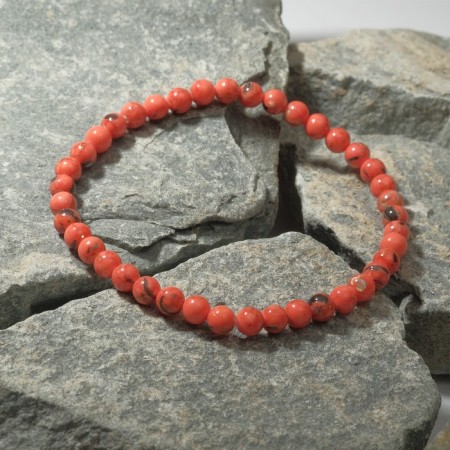 Bracelet ball No. 4 "Variscit", Orange color, 8cm