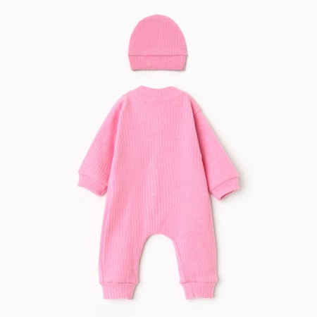 Kit (overalls/cap) children, pink color, height 74 cm-4