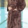 Women's bathrobe Lovelife "Hygge" Color of coffee, one size, microfiber, 100% p/e, 250 g/m2