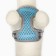 AMUNICE kit with a soft breathing harness and a round leash 120 x 1 cm, blue