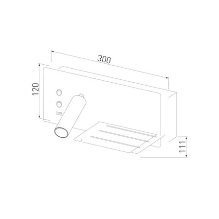 Interior backlight Elektrostandard, Fant Led 34 watts, 111x300x120 mm, IP20, white color-3