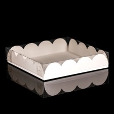 White cookie box, 14 x 10.5 x 2.5 cm