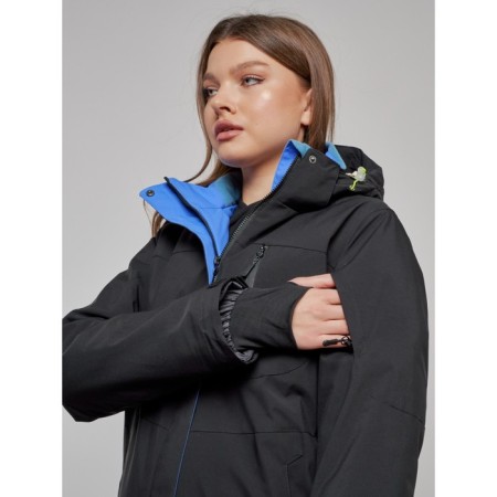 Ski jacket female, size 42, black color-10