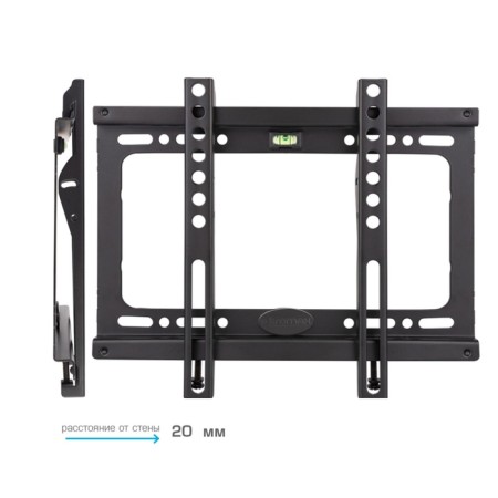 Kromax Ideal-5 bracket, fixed, 15-47 ", up to 35 kg, 20 mm from the wall, black-3