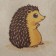 Bath hat with a children's print "Hedgehog", white