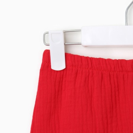 Kit for girls (blouse, shorts) minku red color, height 98-11