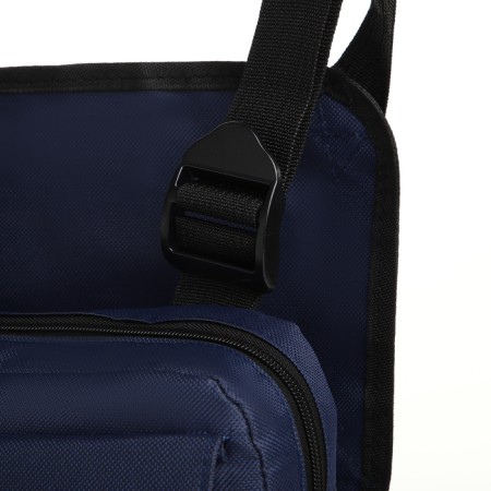 Babberry bag with zipper, 2 external pockets, blue color-9