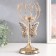 Summary Metal for 1 candle "Butterfly and geometric lily" D-5.5 cm gold 11x11x27 cm