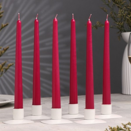 Candle Antique aromatic "cherry", 2.3x 24.5 cm, 5 hours, 55 g, burgundy-1