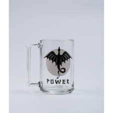 Dragon mug, glass, 320 ml, MIX drawing
