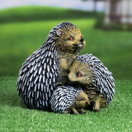 Garden figure "Family Hedgehogs" 22x19x20cm-1