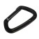 Carabiner with a latch, 10x6 cm, 22 kn, black