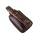 Waist bag, 2 parts on a zipper, adjustable belt, brown color