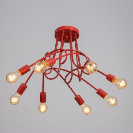 Causte "Knot" E27 8x40W red 97x97x48 cm Bayerlux-1