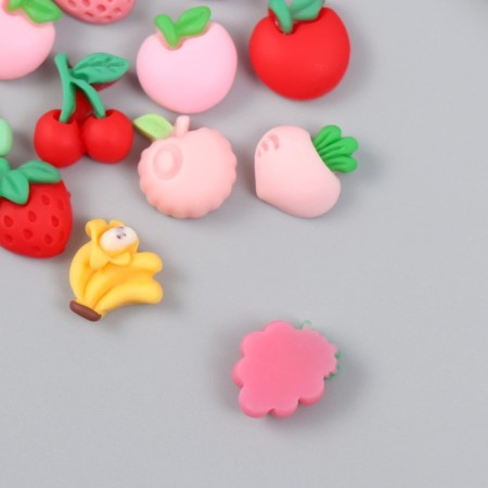 Decor for creativity plastic "Fruit-berry assorted" set of 12 pcs 1.5x1.2 cm-2