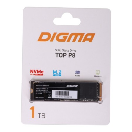 SSD Digma PCIE 4.0 X4 1TB DGST4001TP83T Top P8 M.2 2280