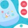 Silicone's “Cosmos” bib, blue color