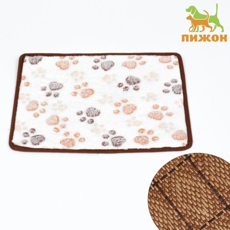 ANSURE RAVE RAVING, Bilateral (fleece+rattan), 35 x 25 cm, white-1