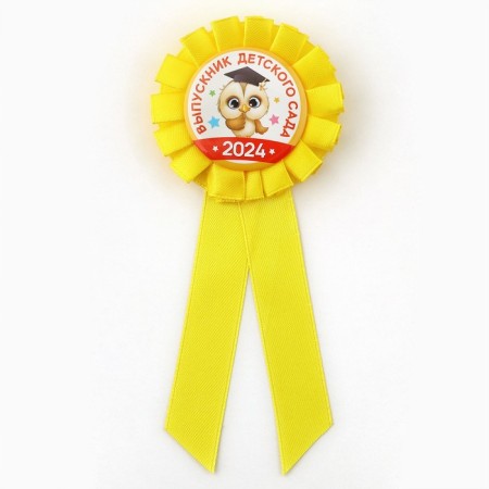 Hard icon for graduation "Graduate of kindergarten" 2024, d = 6.7 cm-2