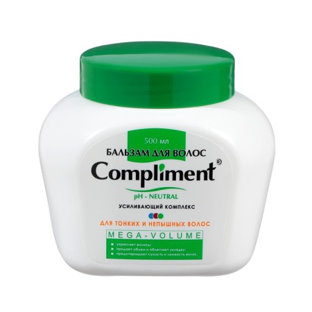 Balm for thin and bleaching hair Compliment, hair strengthening, 500 ml