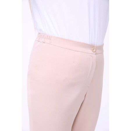 Female trousers, size 56, beige color-3
