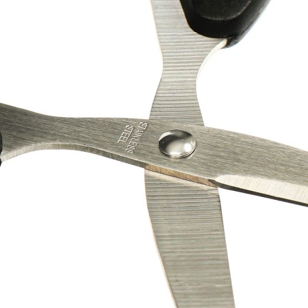 Chancellery scissors 17.4 cm office plastic handles, euro suspension-4