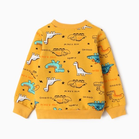 A set for a boy (sweatshirt, trousers), mustard color, height 104 cm-7