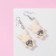 Children's earrings "chosen" bunny with a heart, white-beige color
