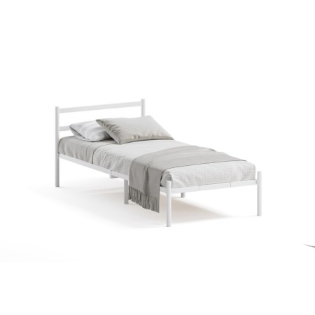 Bed a collapsible metal metallic metallic 900x2000, white