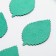 Foamiran's blank "Pilchet leaf", 5x3 cm, 10pcs set, dark green