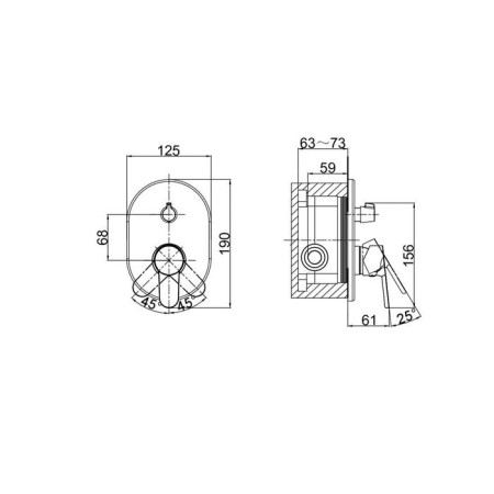 Shower mixer D&K Rhein Marx DA1394801, single -leaf, built -in, chrome-1
