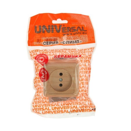 UNIVERSAL Olympus socket, 16 A, single, outer, without salary, pine color-2
