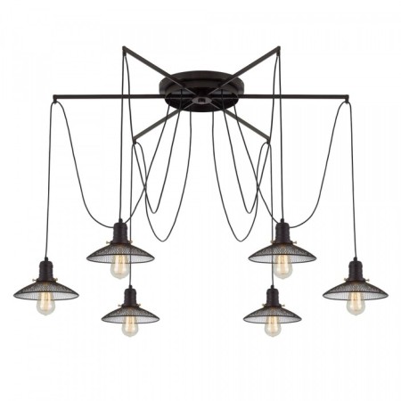 Suspended Citilux “Edison” CL451262, 120x120x235 cm, 6x75W, e27, black color-16
