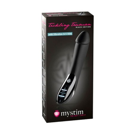 Vibrator Mystim Tickling Truman, with electrical stimulation, black color, 27 cm-2