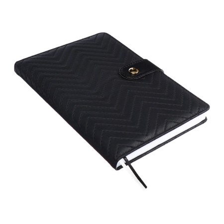 Lotted diary, A5, 136 sheets, leatherette, Devente.elizabeth, a solid cover with foam rubber, a snoop, perforation, lies, a block 70%, black-2