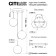 Suspended Citilux “Adam Smart” CL228A031 42x42x45 cm, 3x12W, LED, Gray color.