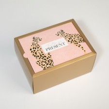 Gift folding box, packaging, “leopard”, 20 x 15 x 10 cm