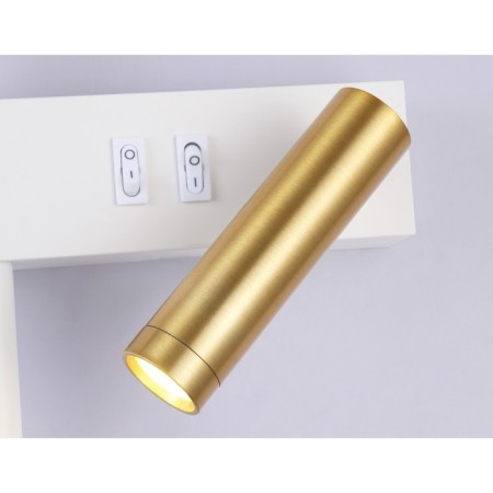 LED lamp wall -mounted with a switch on the Ambrella Light, Linetech, FL5207, LED, 7 W, 900LUM, 4200K, Gold, gold, LED, LED, LED.-5