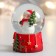 Souvenir Polystone Water Ball "Snowman with a Christmas tree" 4.5x4.5x6.5 cm