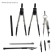 Finished 9 items (3 circles, 2 flights, 3 extension cords, a barrel, centrick), in a plastic pencil case