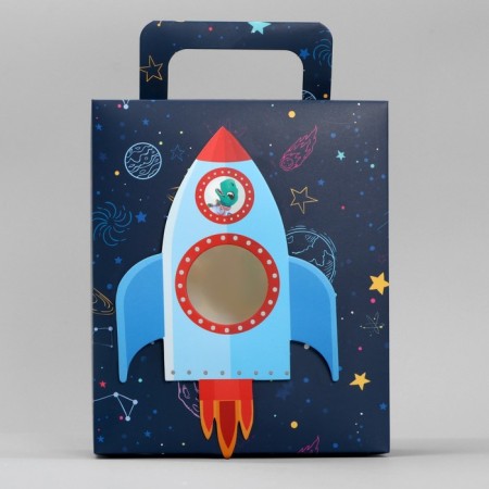 Gift folding box, packaging, “cosmic happiness”, 18 x 15 x 7.5 cm-2