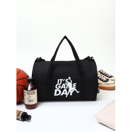 Sports bag with lightning, long belt, black color-9