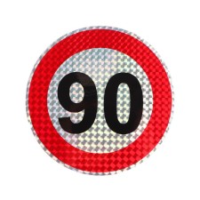 A car sticker, reflective 