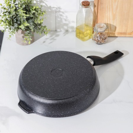 Pan, d = 28 cm, removable handle, anti -stick coating, dark marble-2