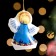 Christmas tree toy "Angel with a star", 6cm, ceramics