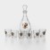 Set for wine "Eagle", 7 items: Capherine, glasses 6 pcs