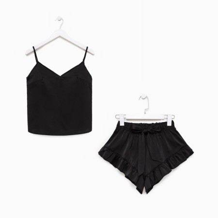 Women's pajamas (T-shirt, shorts) minku: Light touch color Black, rr 44-5