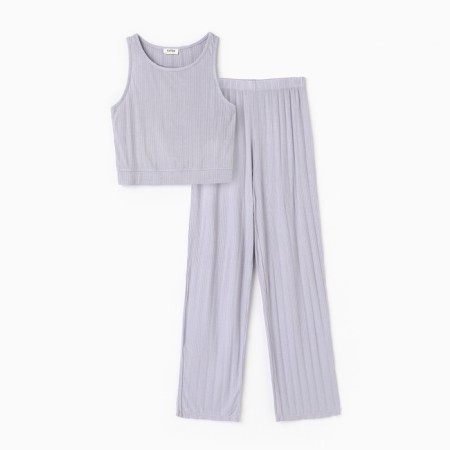 Female pajamas (T -shirt and trousers) Kaftan p. 52-54, blue-1